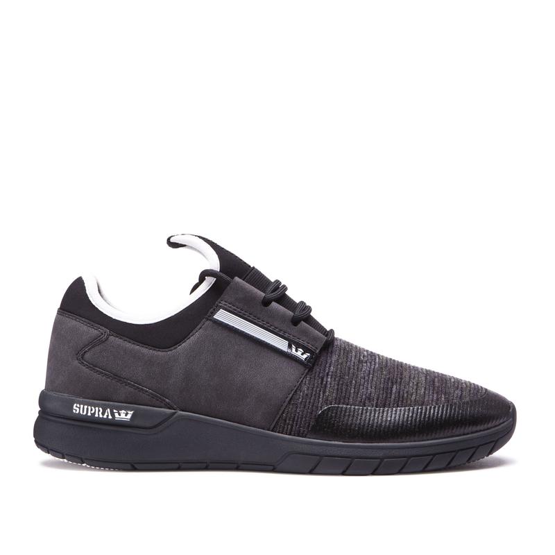 Zapatillas Bajas Supra Argentina Hombre - FLOW RUN Negras (PRFCB-7095)